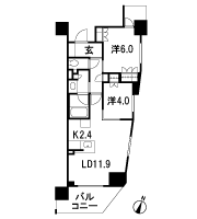 Floor: 2LDK + SB, the occupied area: 55.09 sq m
