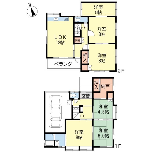 Floor plan. 35,800,000 yen, 6LDK+S, Land area 100.07 sq m , Building area 137.59 sq m