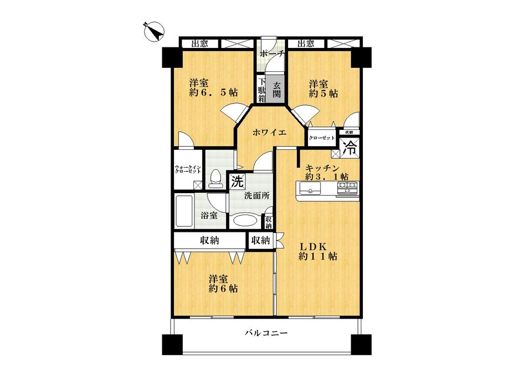 Floor plan. 3LDK, Price 32,800,000 yen, Occupied area 70.79 sq m , Balcony area 14.1 sq m      ■ Floor Plan ● refreshing clean up well in storage plenty!