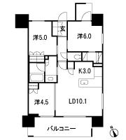 Floor: 3LDK + WIC, the occupied area: 61.95 sq m, Price: TBD