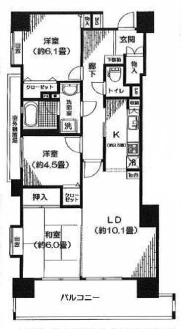 Floor plan. 3LDK, Price 26,800,000 yen, Occupied area 70.66 sq m , Balcony area 10.31 sq m