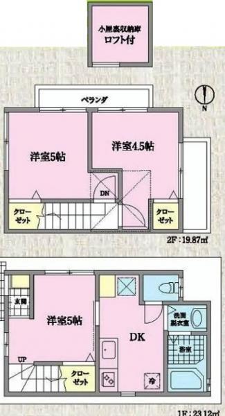 Floor plan. 17.8 million yen, 3DK, Land area 37.67 sq m , Building area 42.99 sq m