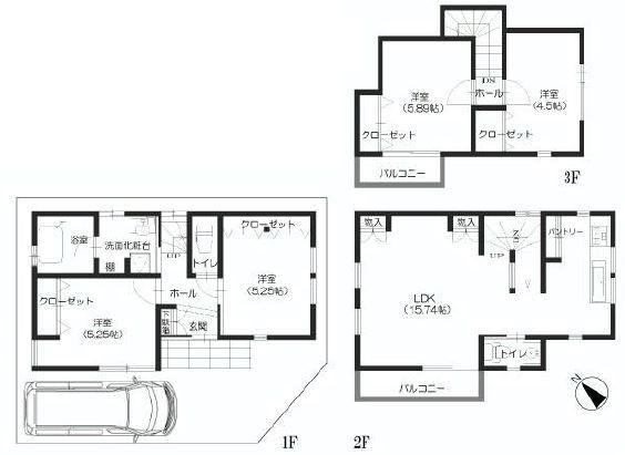 Floor plan. 37,800,000 yen, 4LDK, Land area 60.21 sq m , Building area 88.8 sq m