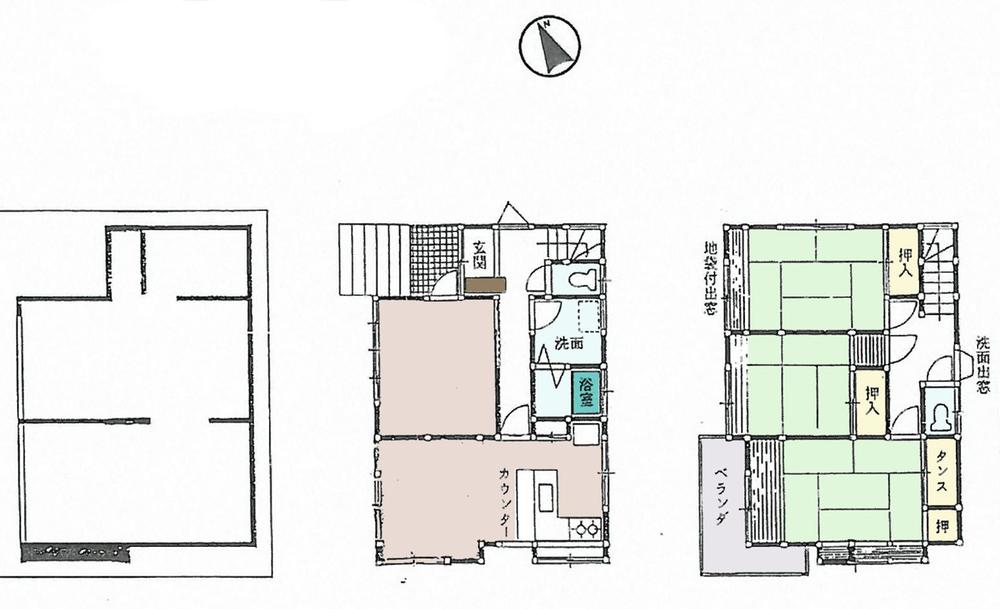 Floor plan. 28.5 million yen, 4LDK, Land area 67.84 sq m , Building area 131.76 sq m