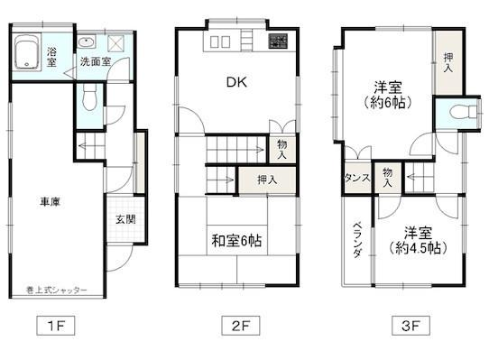 Floor plan. 27,800,000 yen, 3DK, Land area 36.25 sq m , Building area 76.28 sq m