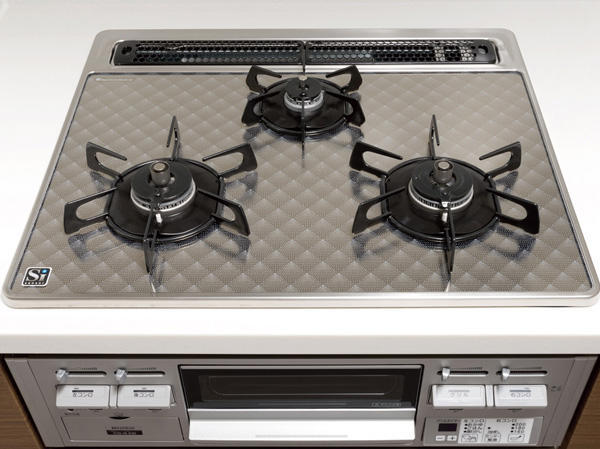 Kitchen.  [Glass top stove] Adopt a glass to the top plate of the gas stove. Beautiful in appearance, Become a beautiful wipe quick and people also dirty, Easy to clean.