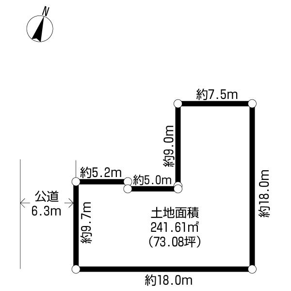Compartment figure. Land price 79,800,000 yen, Land area 241.61 sq m
