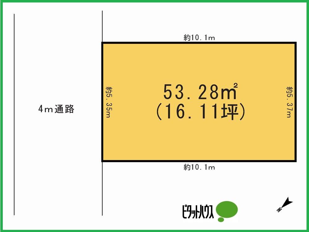 Compartment figure. Land price 17.3 million yen, Land area 53.28 sq m