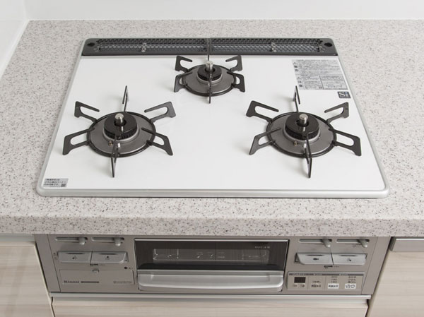 Kitchen.  [Pearl Crystal top 3-burner stove] All sensor type of 3-burner stove. Excellent Pearl Crystal top in impact resistance, Care is also easy to become flat by removing the Gotoku.