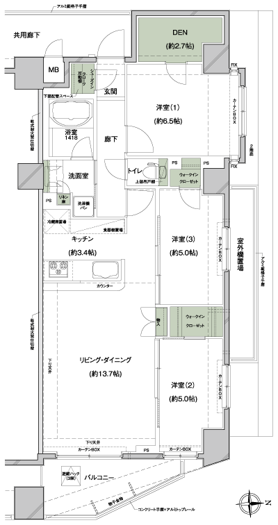 Floor: 3LDK + DEN + 2WIC + SIC, the occupied area: 76.88 sq m, price: 36 million yen, currently on sale