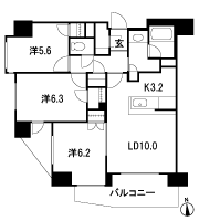Floor: 3LDK + 2WIC + SIC, the occupied area: 69.23 sq m, Price: 35,700,000 yen, now on sale