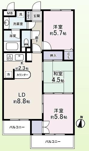 Floor plan. Yang per good of dwelling units in the south-facing ☆