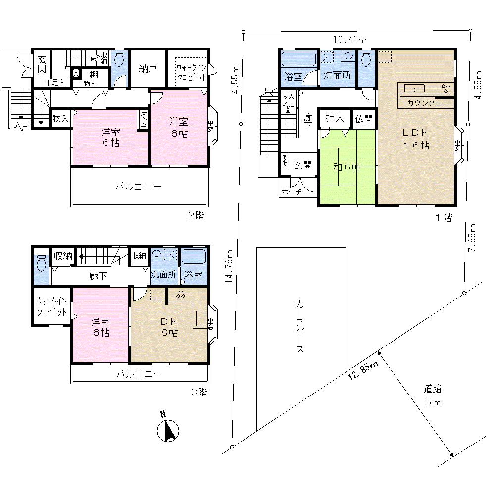 Floor plan. 56,500,000 yen, 4LDDKK, Land area 161.99 sq m , Building area 139.93 sq m