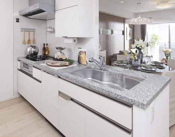 Kitchen.  [kitchen] Countertops, Design with excellent care has adopted also easy to artificial marble.