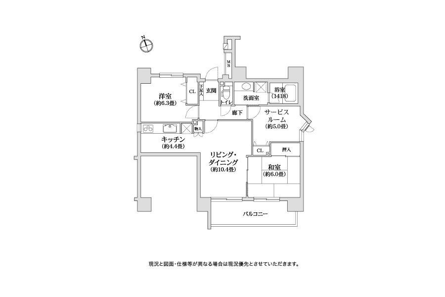 Floor plan. 2LDK + S (storeroom), Price 31,800,000 yen, Occupied area 70.88 sq m , Balcony area 10.17 sq m