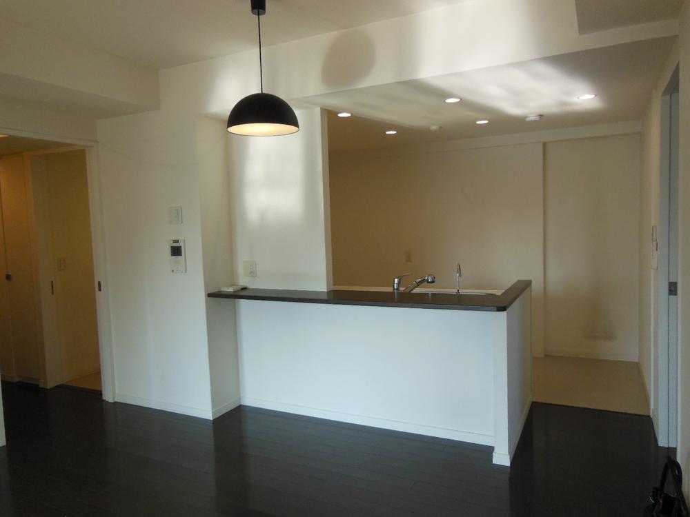 Living. Living viewed from the kitchen. .