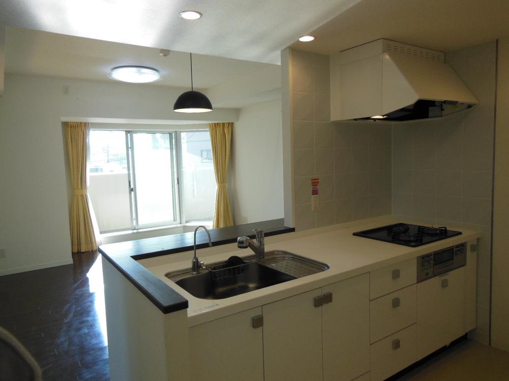 Kitchen. This is the feeling looking at the living area from the kitchen.