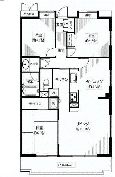 Floor plan. 2LDK+S, Price 25,800,000 yen, Occupied area 72.25 sq m , Balcony area 7.92 sq m
