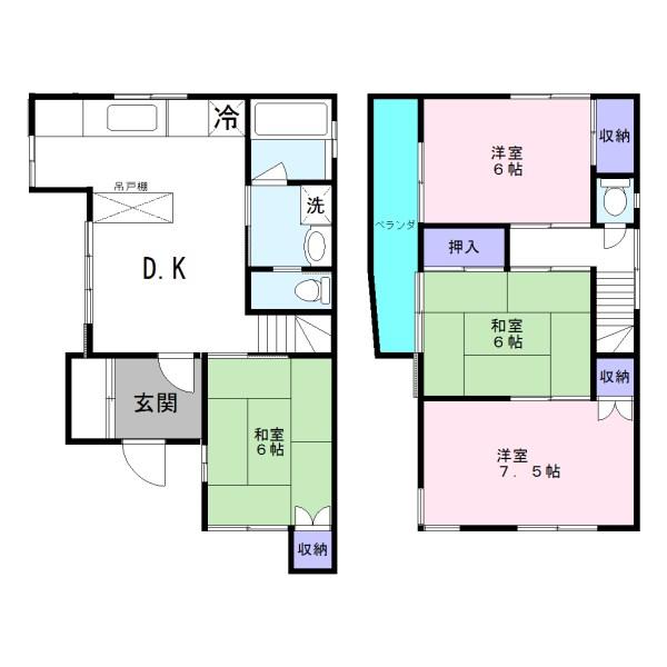 Floor plan. 25,800,000 yen, 4DK, Land area 71.58 sq m , Building area 71.05 sq m