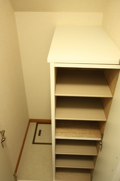 Entrance. Shoe box
