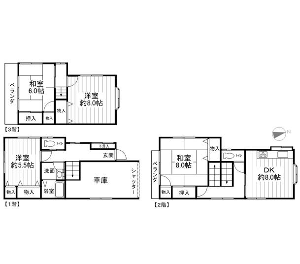 Floor plan. 29,800,000 yen, 4DK, Land area 72.9 sq m , Building area 110.7 sq m