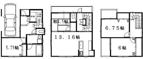 Floor plan. 42,800,000 yen, 3LDK + S (storeroom), Land area 65.43 sq m , There is a building area of 107.98 sq m each room closet! Living and Japanese-style room is flat! The smiles and laughter of the family can be heard from the bright living room!