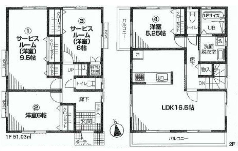 Floor plan. 43,800,000 yen, 2LDK+2S, Land area 103.21 sq m , Building area 102.06 sq m floor plan