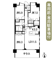 Floor: 3LDK + WIC, the occupied area: 76.05 sq m, Price: 45,800,000 yen, now on sale