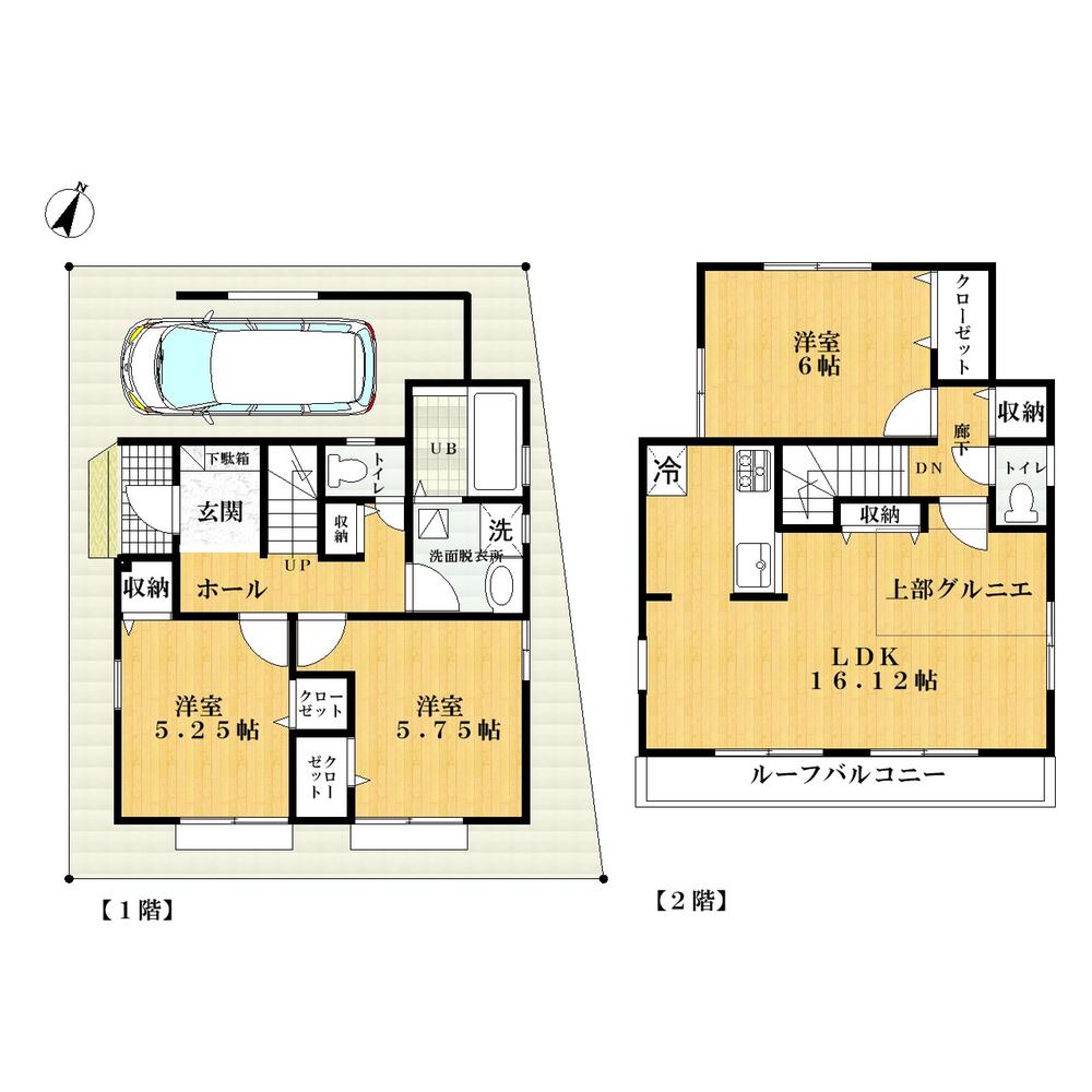 Floor plan. 37,800,000 yen, 3LDK, Land area 84.18 sq m , Building area 94.4 sq m