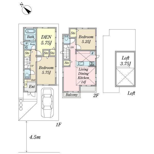 Compartment figure. Land price 36,300,000 yen, Land area 80.5 sq m building reference plan