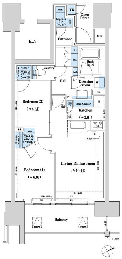 Floor: 2LD ・ K + 2WIC + SIC + TR, the occupied area: 58.11 sq m, Price: TBD