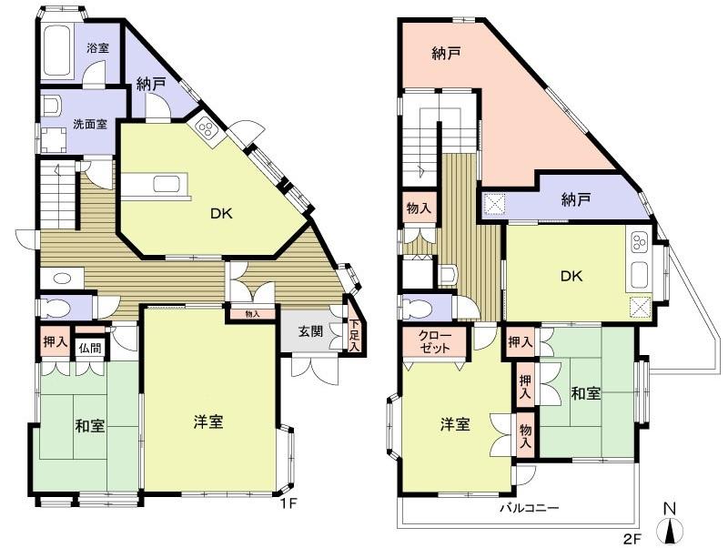 Floor plan. 53,500,000 yen, 3LDK + 2S (storeroom), Land area 175.29 sq m , Building area 142.66 sq m