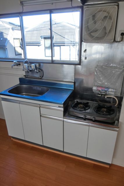 Kitchen. Gas stove is a service goods