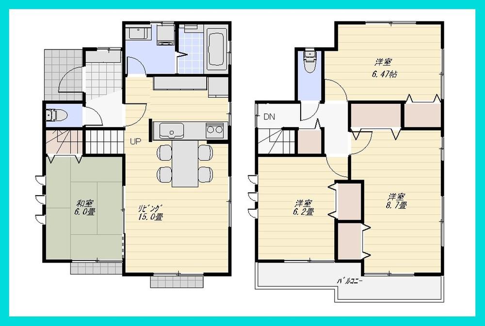 Floor plan. 47,800,000 yen, 4LDK, Land area 121.82 sq m , Building area 97.01 sq m