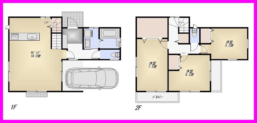 Floor plan. 43,800,000 yen, 3LDK, Land area 95.3 sq m , Building area 95.22 sq m
