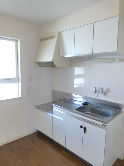 Kitchen. Bright kitchen with a window