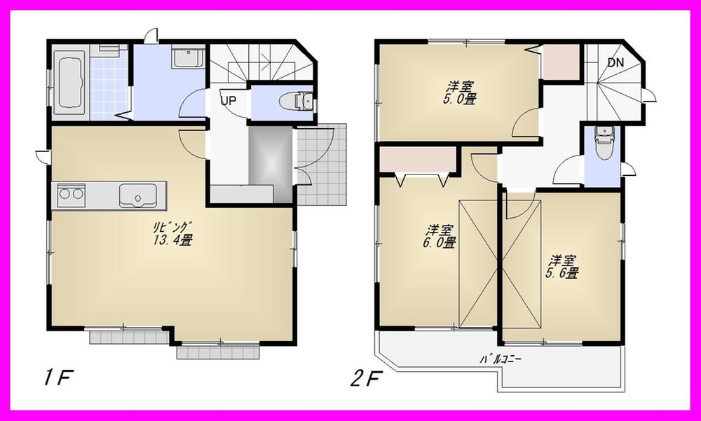 Floor plan. 39,800,000 yen, 3LDK, Land area 90.5 sq m , Building area 72.24 sq m