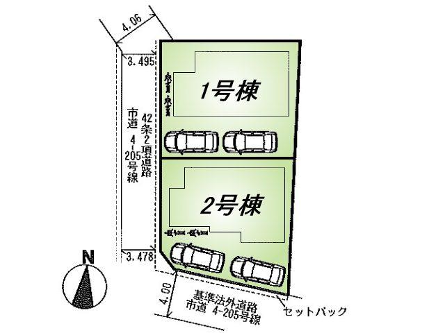 Compartment figure. 39,800,000 yen, 4LDK, Land area 114.63 sq m , Building area 99.37 sq m Fuchu Yazaki-cho 4-chome compartment view