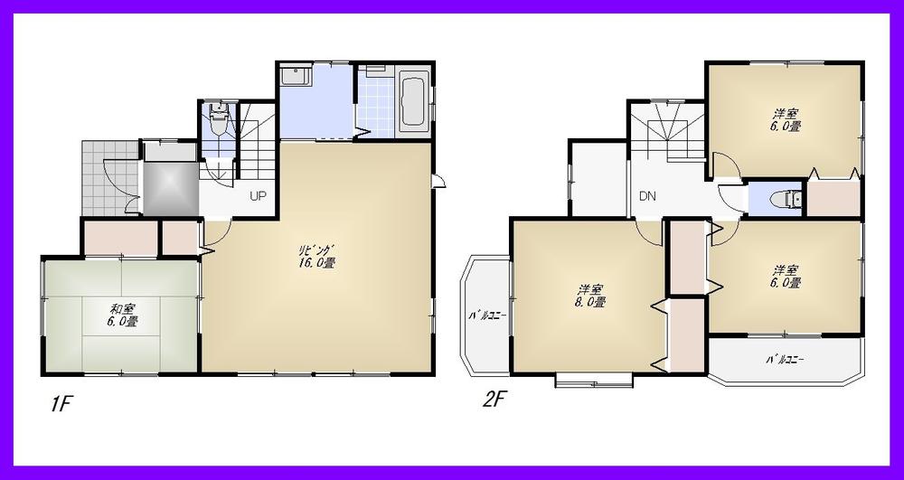 Floor plan. (1 Building), Price 45,800,000 yen, 4LDK, Land area 102.5 sq m , Building area 97.7 sq m