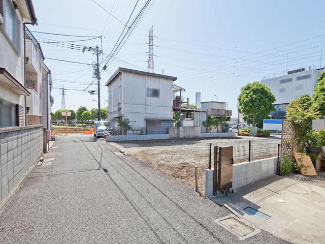 Local photos, including front road. 1, Building 2 contact road situation (at the time of a vacant lot)