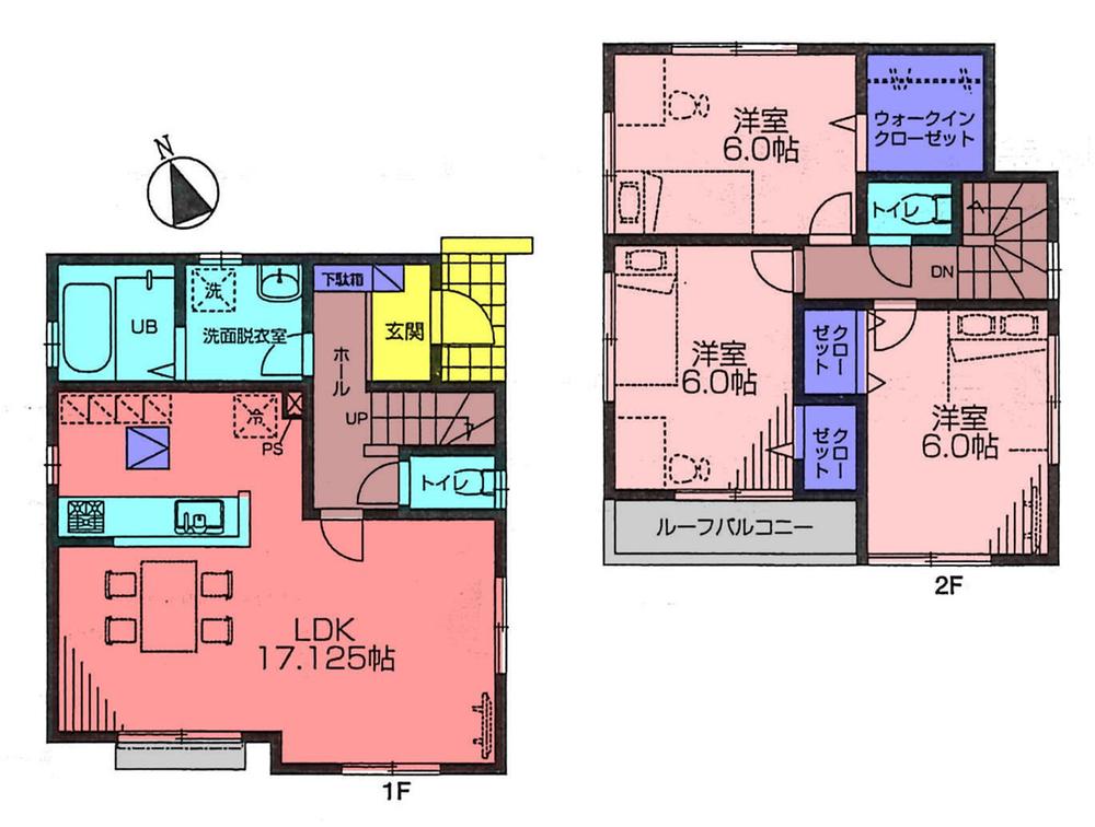 Floor plan. 38,900,000 yen, 3LDK + S (storeroom), Land area 100.07 sq m , Building area 84.66 sq m