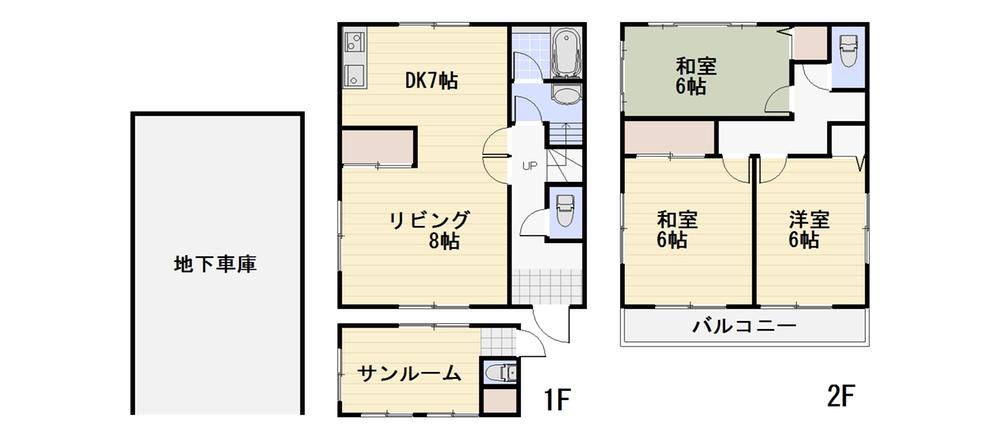 Floor plan. 18,800,000 yen, 4LDK, Land area 79.23 sq m , Building area 79.32 sq m