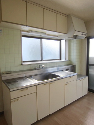 Kitchen. Bright kitchen with a window