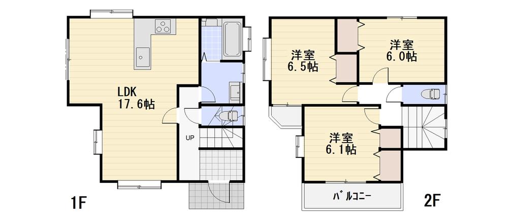 Floor plan. 30,800,000 yen, 3LDK, Land area 90.38 sq m , Building area 85.44 sq m