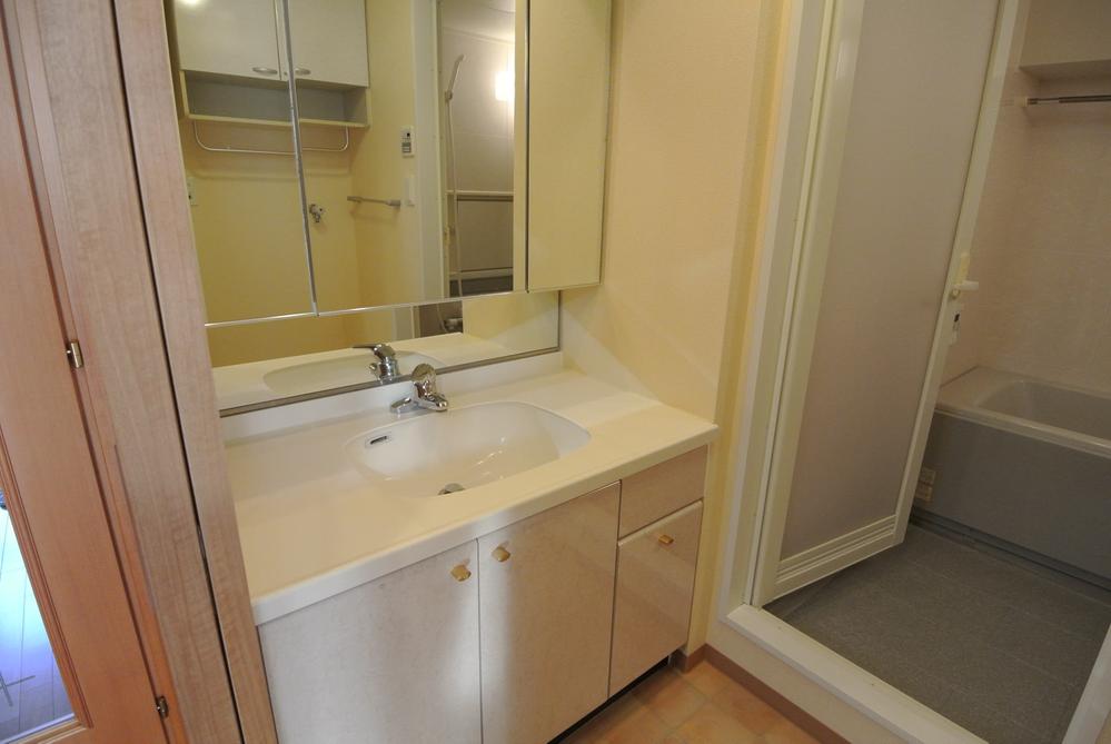 Wash basin, toilet. Interior