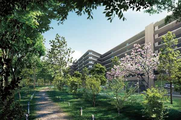Other. Since the green space is spread on the appearance Rendering site north overlooking from "Yotsuyashimo weir green space", You can live while feeling the natural familiar