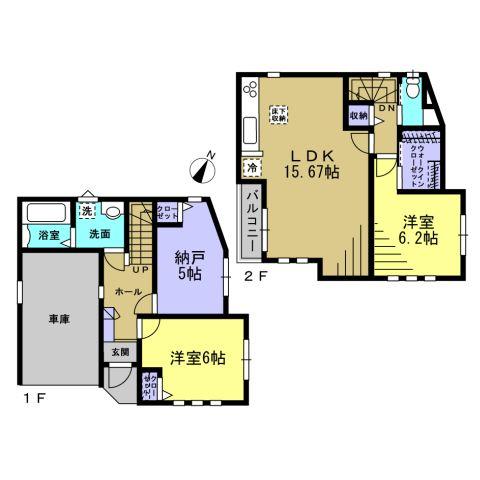 Floor plan. 37,800,000 yen, 2LDK + S (storeroom), Land area 67.57 sq m , Building area 94.93 sq m floor plan