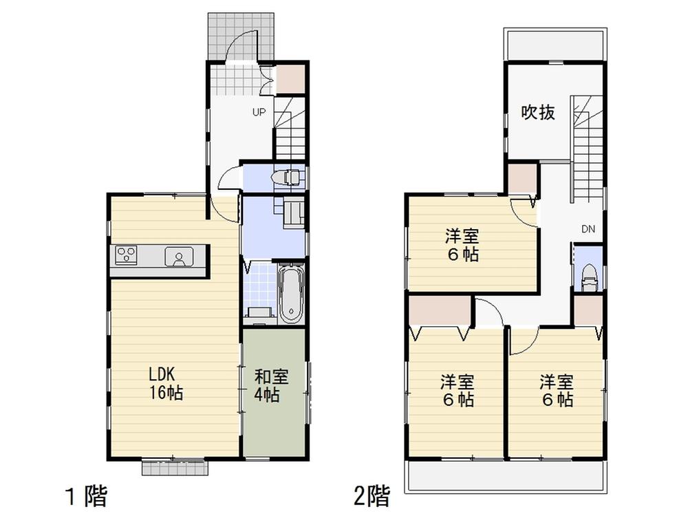 Floor plan. 40,800,000 yen, 4LDK, Land area 100.11 sq m , Building area 92.6 sq m