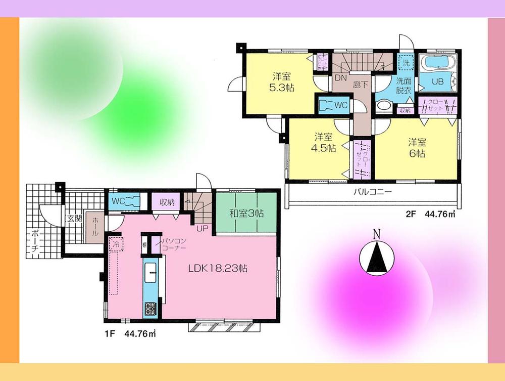 Floor plan. (K Building), Price 42,800,000 yen, 4LDK, Land area 115.6 sq m , Building area 89.52 sq m