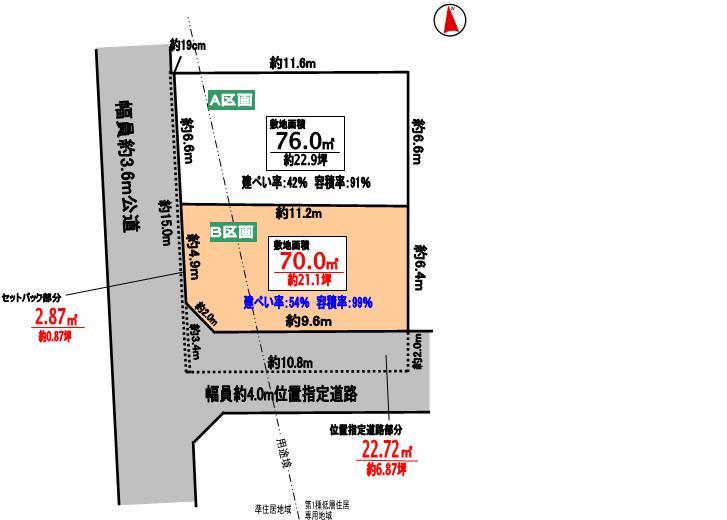Compartment figure. Land price 26,800,000 yen, Land area 70 sq m